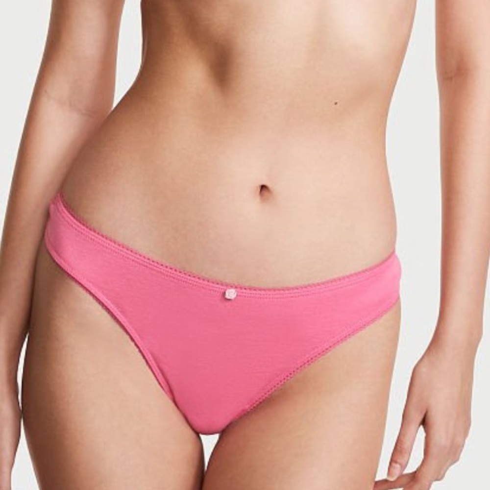 Victoria’s Secret Cotton Picot Trim Thong